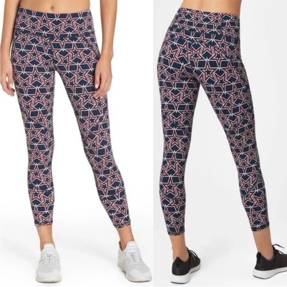 NWOT Sweaty Betty The Power 7/8 Graphic Star Leggings Activewear Women’s Medium - Picture 1 of 11